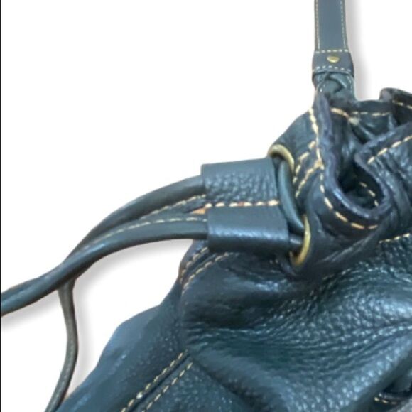 Vintage Y2K Fossil Black Leather Satchel Grunge Steampunk Whimsigoth - Picture 5 of 9